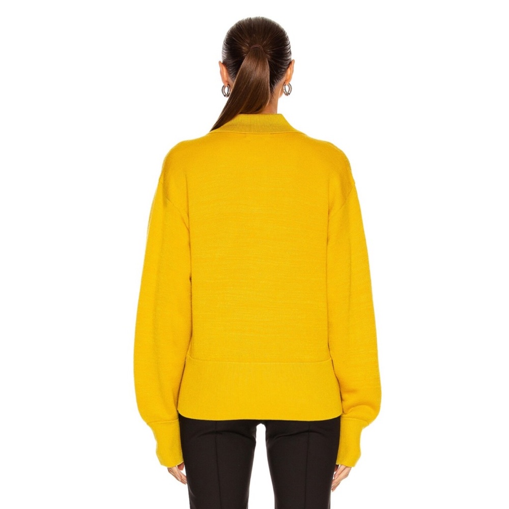 ISABEL MARANT • Yellow Heron Polo Neck Wool-Blend Long Sleeve Sweater, 4 - Picture 3 of 16
